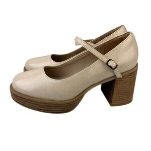 Oasis Society Mary Jane Block Platform Heels Sz 8.5 READ